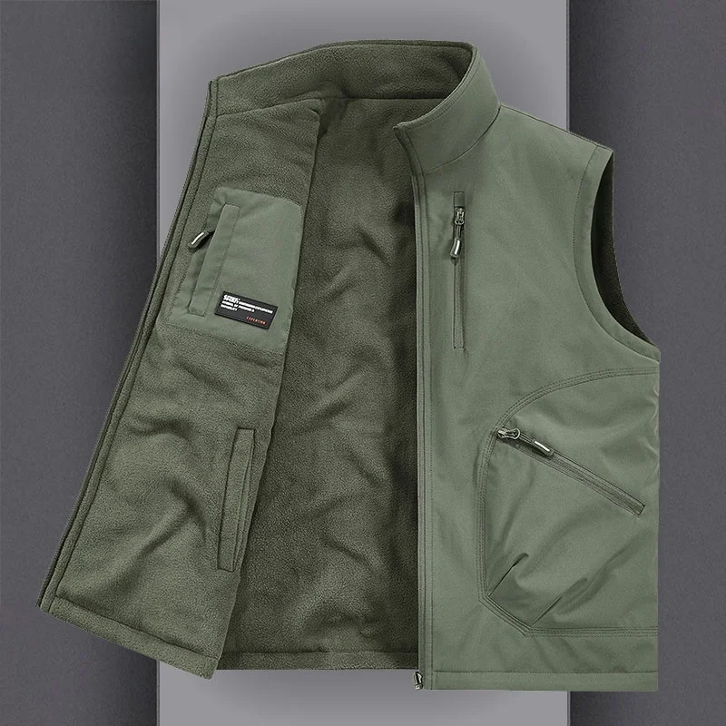 Thiened Fce Double-Sided Wear Warm Vest Autumn Winter Outdoor Casual Faion Polyester Fiber Zipper Closure Men's Jaet
Thiened Fce Double-Sided Wear Warm Vest Autumn Winter Outdoor Casual Faion Polyester Fiber Zipper Closure Men's Jaet