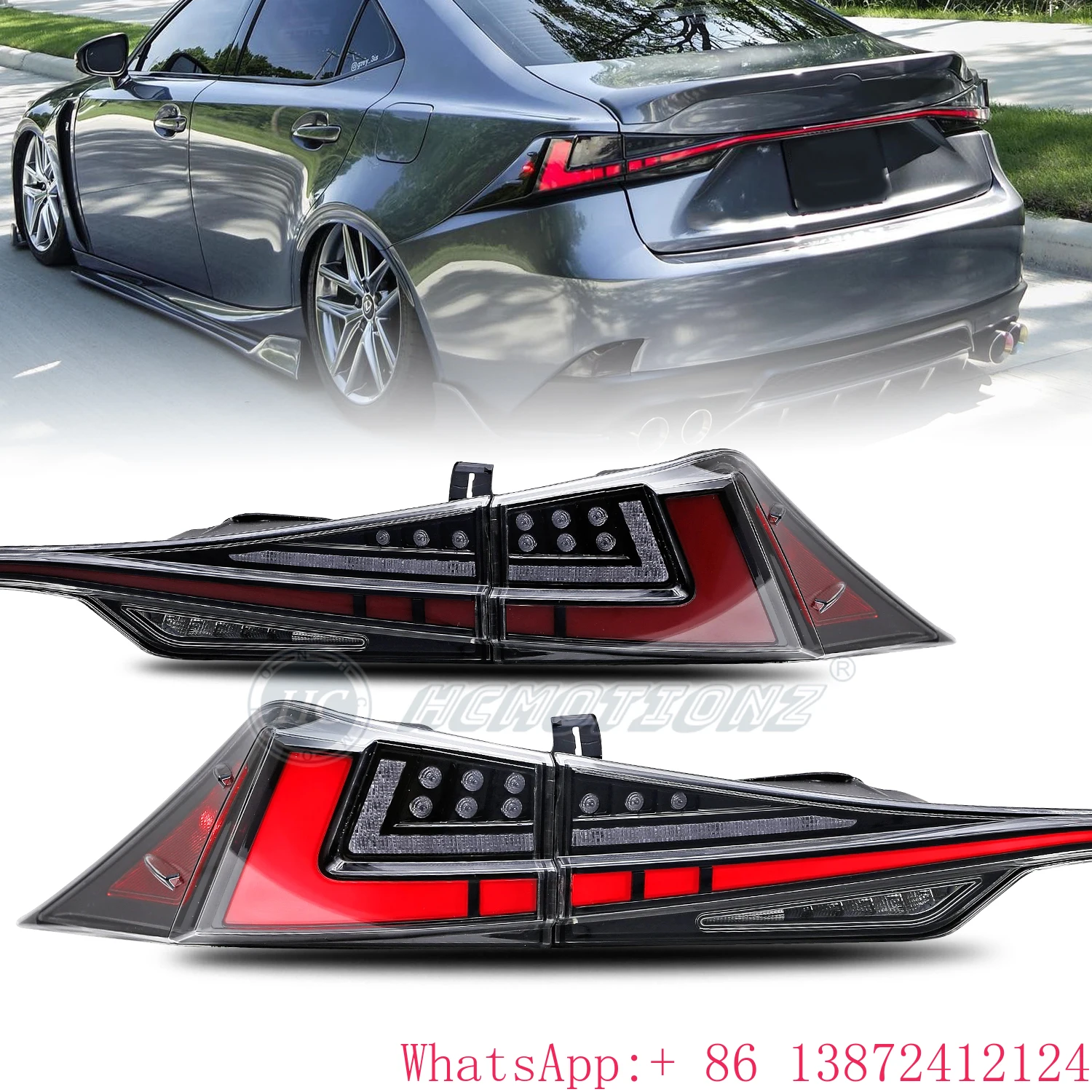 HCMOTIONZ Car Accessories LED Tail Lights 2014-2020 Start up Animation DRL IS 300 350 200t F 300h Rear Lamps for Lexus IS250
HCMOTIONZ Car Accessories LED Tail Lights 2014-2020 Start up Animation DRL IS 300 350 200t F 300h Rear Lamps for Lexus IS250