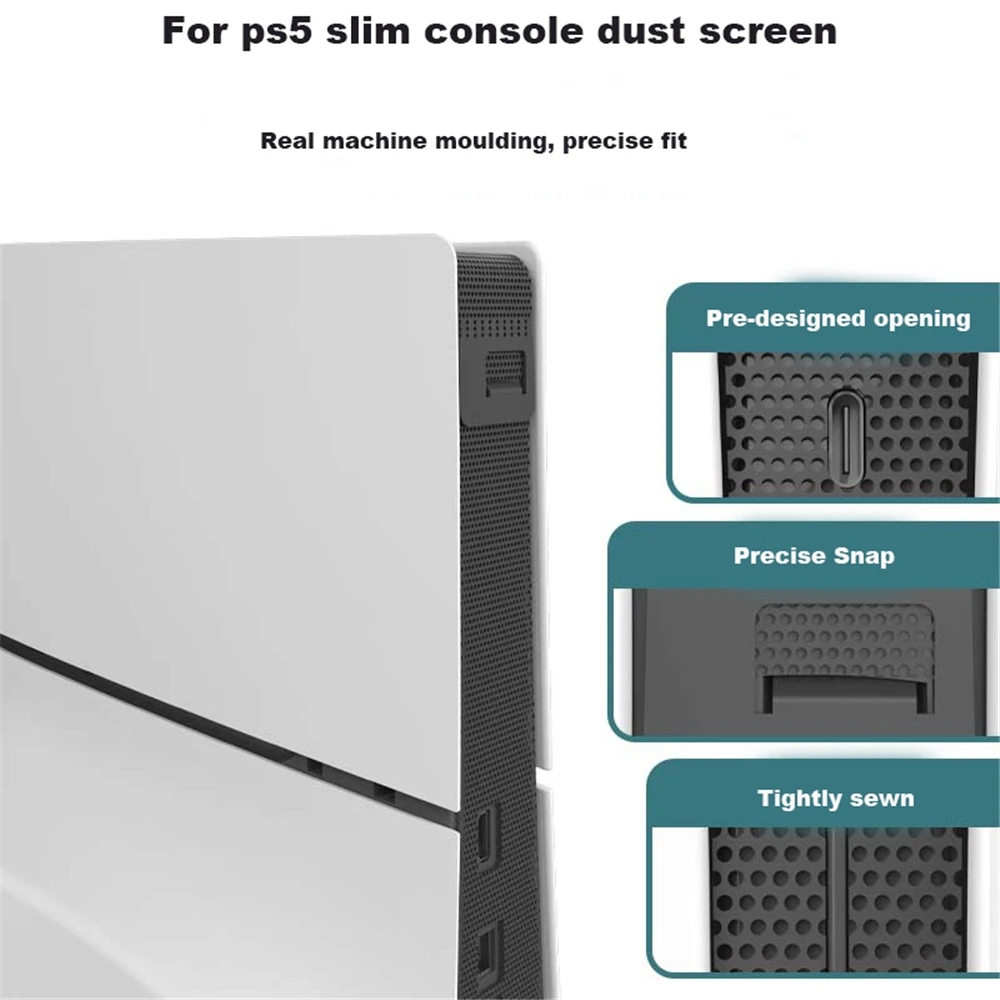 For PS5 Slim Console Side Dust Proof Filter Cover Dust Net And Cooling Vents Dirty Prevent Mesh
For PS5 Slim Console Side Dust Proof Filter Cover Dust Net And Cooling Vents Dirty Prevent Mesh