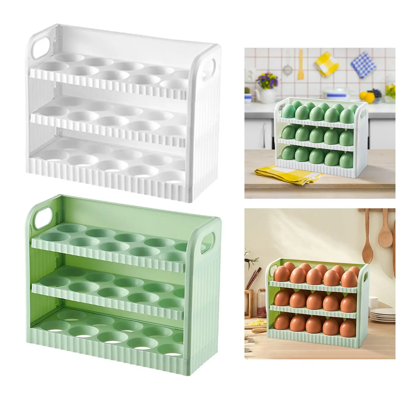 3 Tiers Eggs Holder for Refrigerator, Eggs Storage Container for Shelf Pantry Kitchen
3 Tiers Eggs Holder for Refrigerator, Eggs Storage Container for Shelf Pantry Kitchen