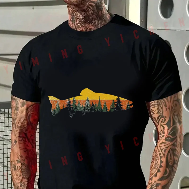 Retro Fly Fishing Men's Casual Moto T-Shirt Cotton Short Sleeve Shirt Summer Breathable Tops Tee
Retro Fly Fishing Men's Casual Moto T-Shirt Cotton Short Sleeve Shirt Summer Breathable Tops Tee
