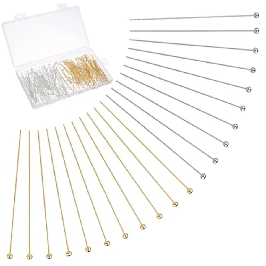 200Pcs Head Pins for Jewelry Making, 70mm Ball Head Pins for DIY Crafts Earring Necklace Pendant Bracelet Jewelry Making Silver
200Pcs Head Pins for Jewelry Making, 70mm Ball Head Pins for DIY Crafts Earring Necklace Pendant Bracelet Jewelry Making Silver