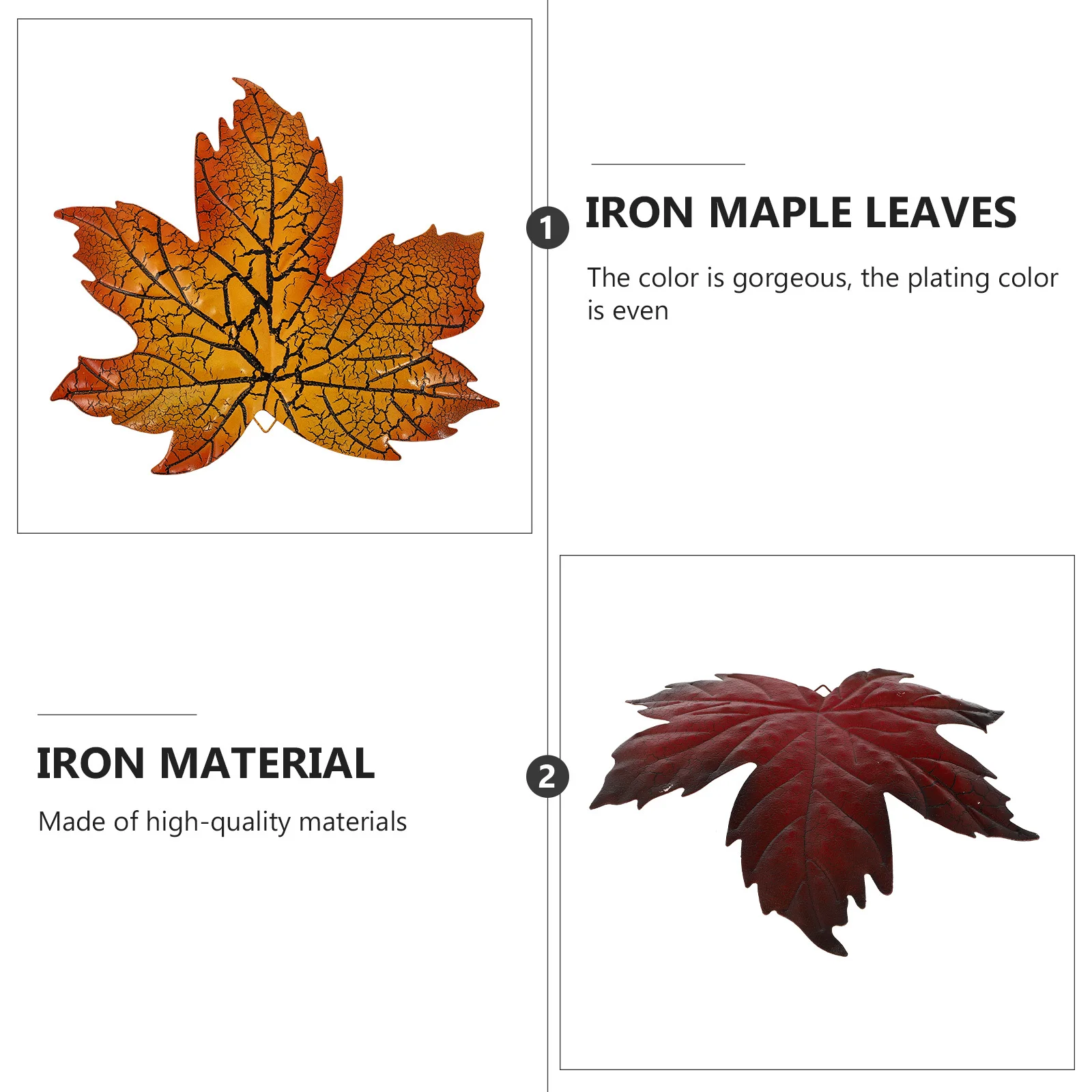 3Pcs Metal Maple Leaf Wall Decor Autumn Fall Garden Ornament Iron Art Wreaths for Crafts Rural Home Decoration
3Pcs Metal Maple Leaf Wall Decor Autumn Fall Garden Ornament Iron Art Wreaths for Crafts Rural Home Decoration