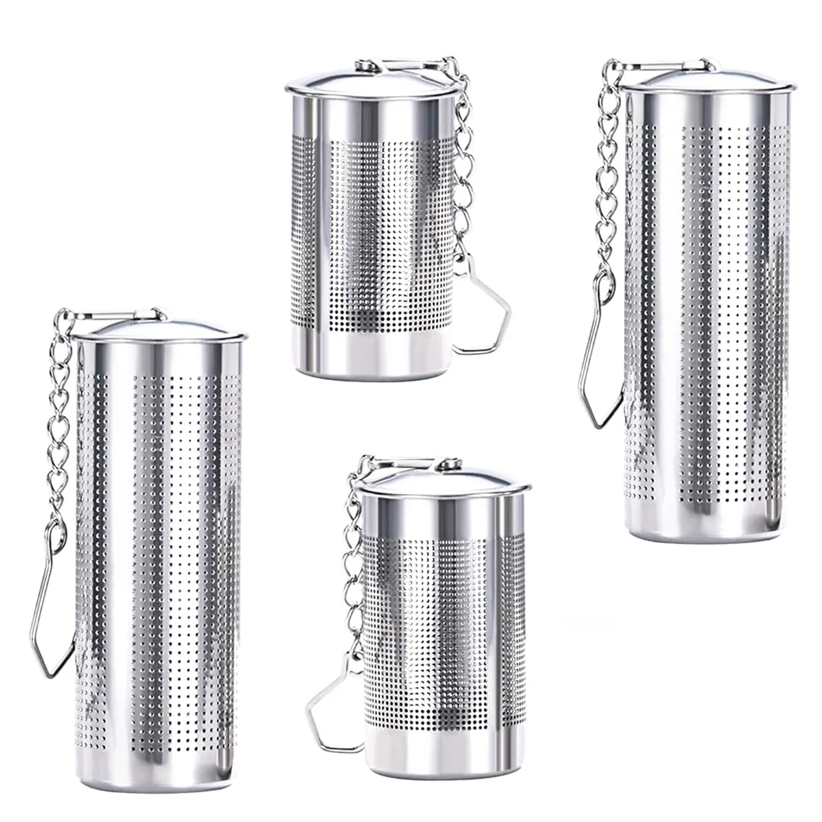 New 4PCS Tea Infusers for Loose Tea,Tea Filter with Lid,Stainless Steel Tea Strainer with Chain Hook,Large Tea Strainer Ball
New 4PCS Tea Infusers for Loose Tea,Tea Filter with Lid,Stainless Steel Tea Strainer with Chain Hook,Large Tea Strainer Ball