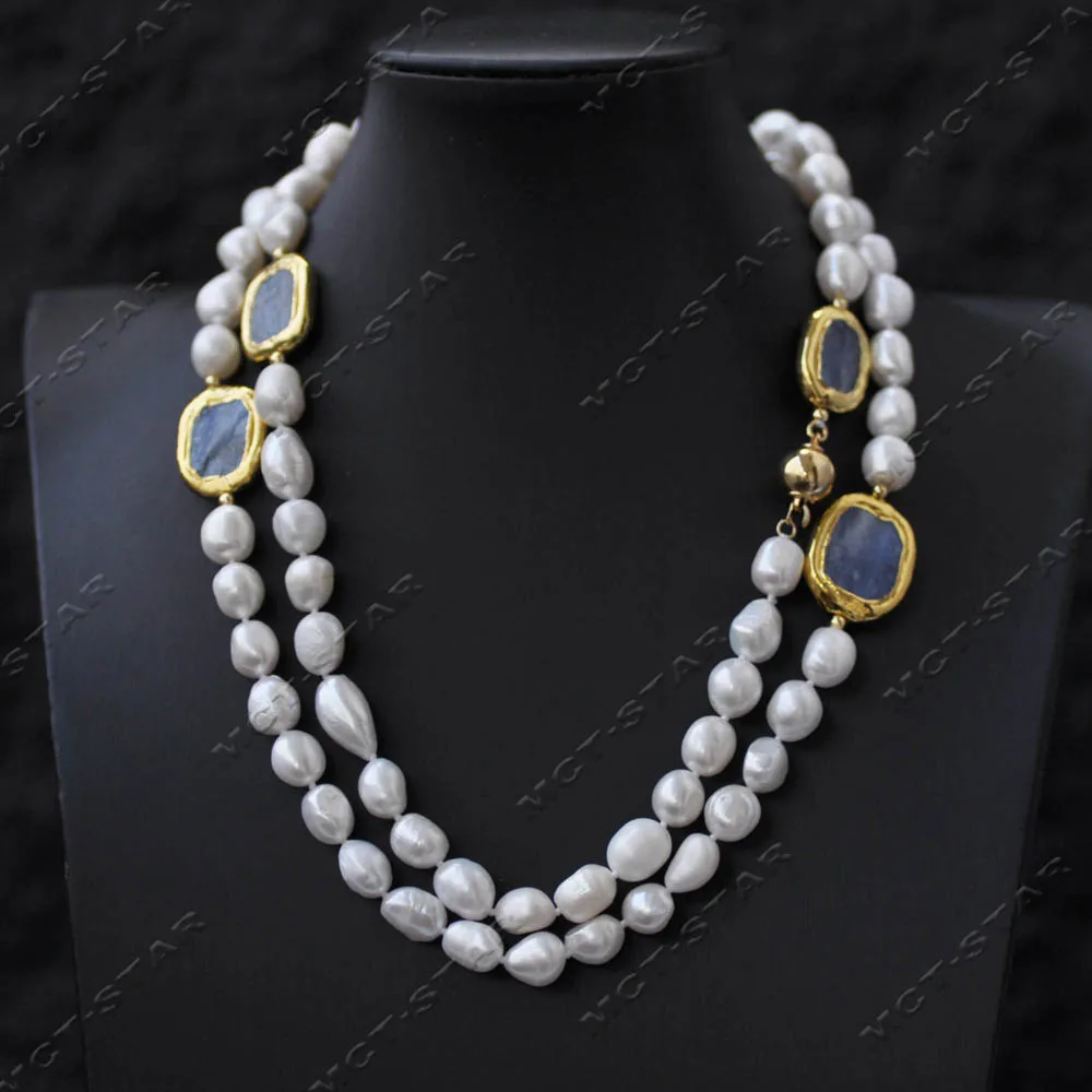 MTC·STAR 34" 22mm White Baroque Freshwater Pearl Gilding Blue Crystal Coin Necklace (Z14322)
MTC·STAR 34" 22mm White Baroque Freshwater Pearl Gilding Blue Crystal Coin Necklace (Z14322)