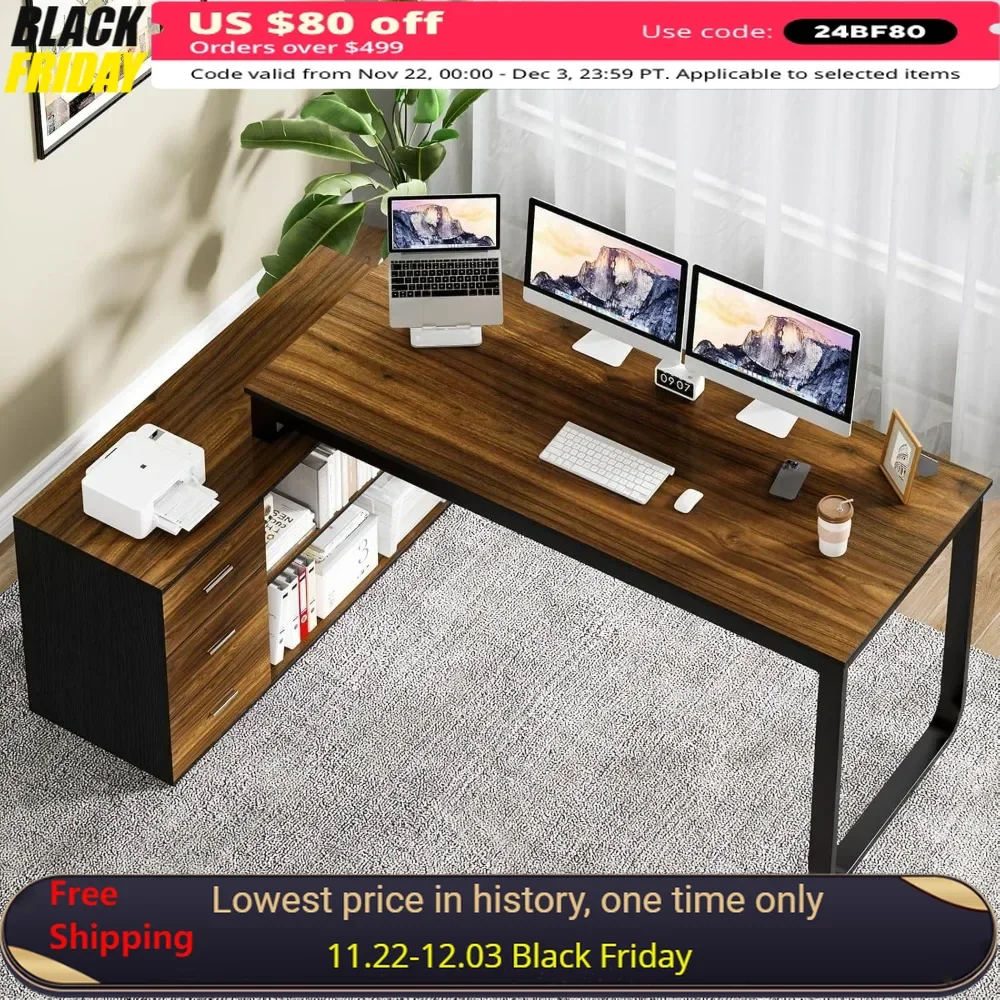 55 Inch Computer Desk with 3 Drawers & Storage Shelves,Desk with Adjustable Shelves & Monitor Stand,Reversible Office Desk
55 Inch Computer Desk with 3 Drawers & Storage Shelves,Desk with Adjustable Shelves & Monitor Stand,Reversible Office Desk