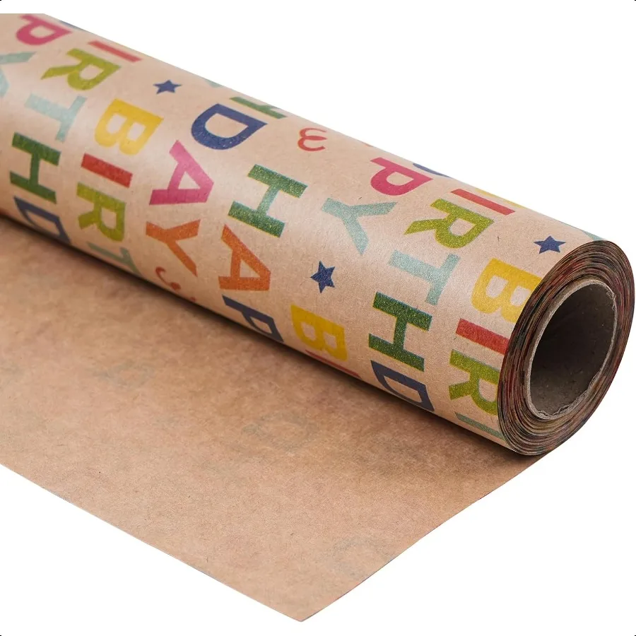 Kraft Birthday Wrapping Paper Mini Roll 17 Inches X 33 Feet for Boys Girls Colorful Happy Birthday Pattern Great for Birthday P
Kraft Birthday Wrapping Paper Mini Roll 17 Inches X 33 Feet for Boys Girls Colorful Happy Birthday Pattern Great for Birthday P