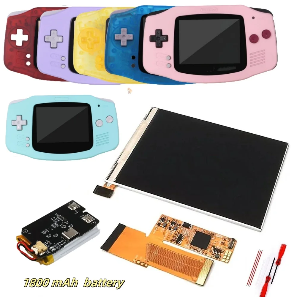 For GBA V2 IPS LCD Rechargeable 1800 mah Battery Cover Kits Replacements PCB For Gameboy Advance Housing Shell Pre-Cut Case
For GBA V2 IPS LCD Rechargeable 1800 mah Battery Cover Kits Replacements PCB For Gameboy Advance Housing Shell Pre-Cut Case