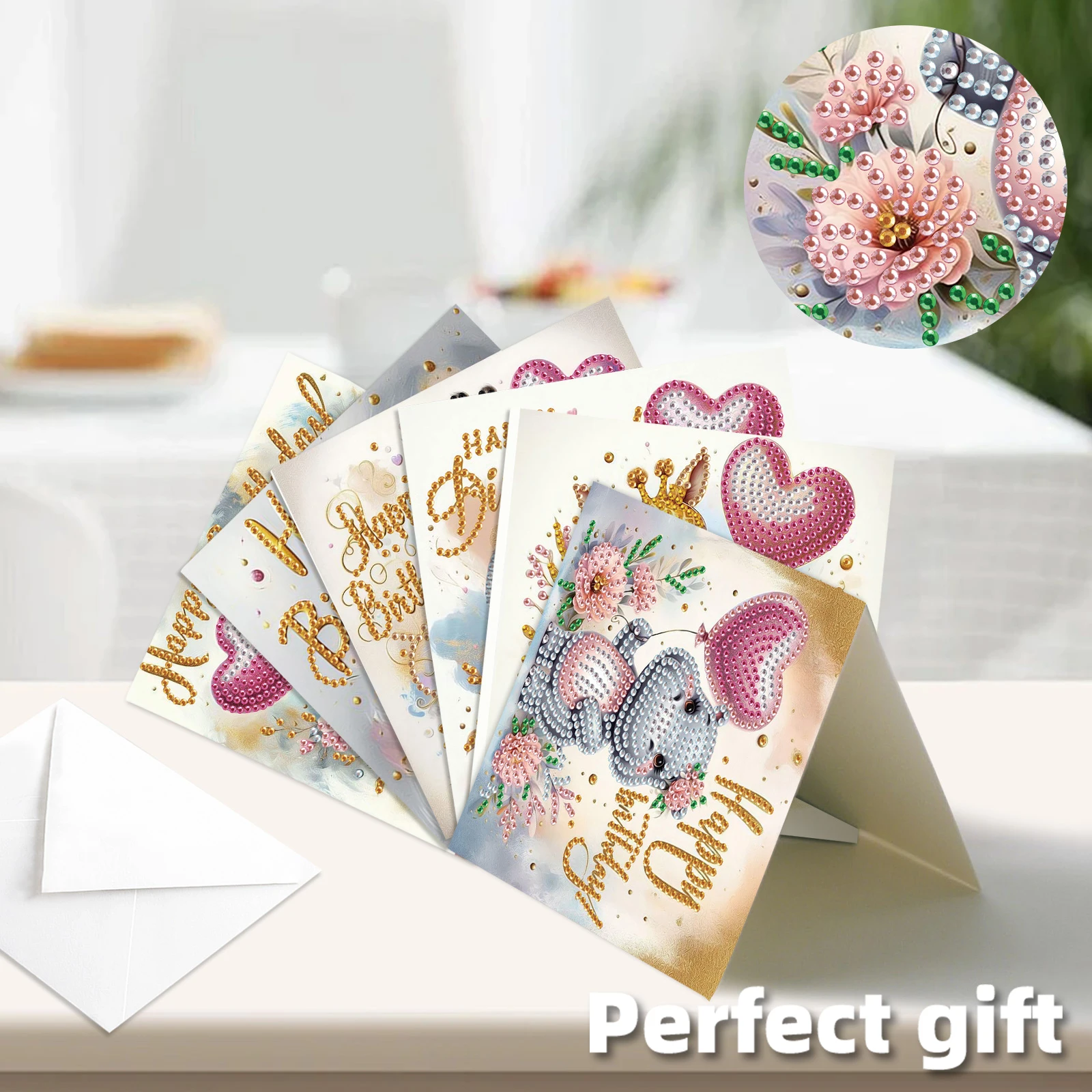 12Pcs Flower Animal DIY Diamond Art Painting Greeting Card Kit with Envelopes for Beginner Adult Birthday Holiday Blessing
12Pcs Flower Animal DIY Diamond Art Painting Greeting Card Kit with Envelopes for Beginner Adult Birthday Holiday Blessing