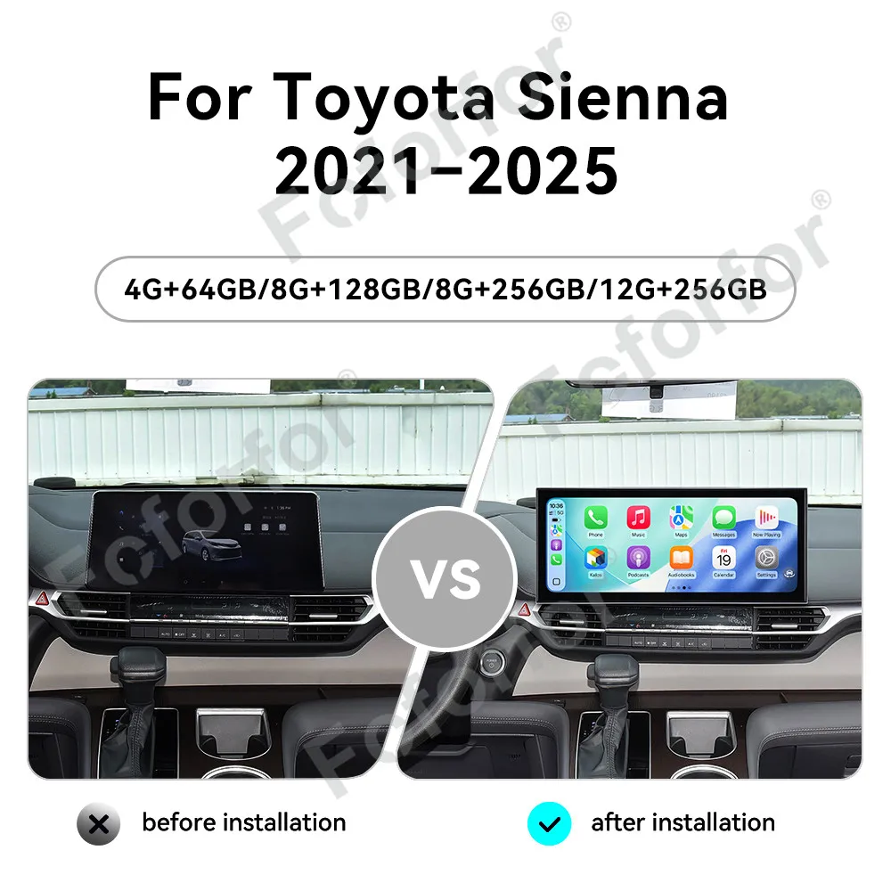 Android 15 Car Stereo HD Touch Screen Wireless CarPlay GPS Navigation 15.8 Inch Radio Accessories for Toyota Sienna 2021-2025
Android 15 Car Stereo HD Touch Screen Wireless CarPlay GPS Navigation 15.8 Inch Radio Accessories for Toyota Sienna 2021-2025