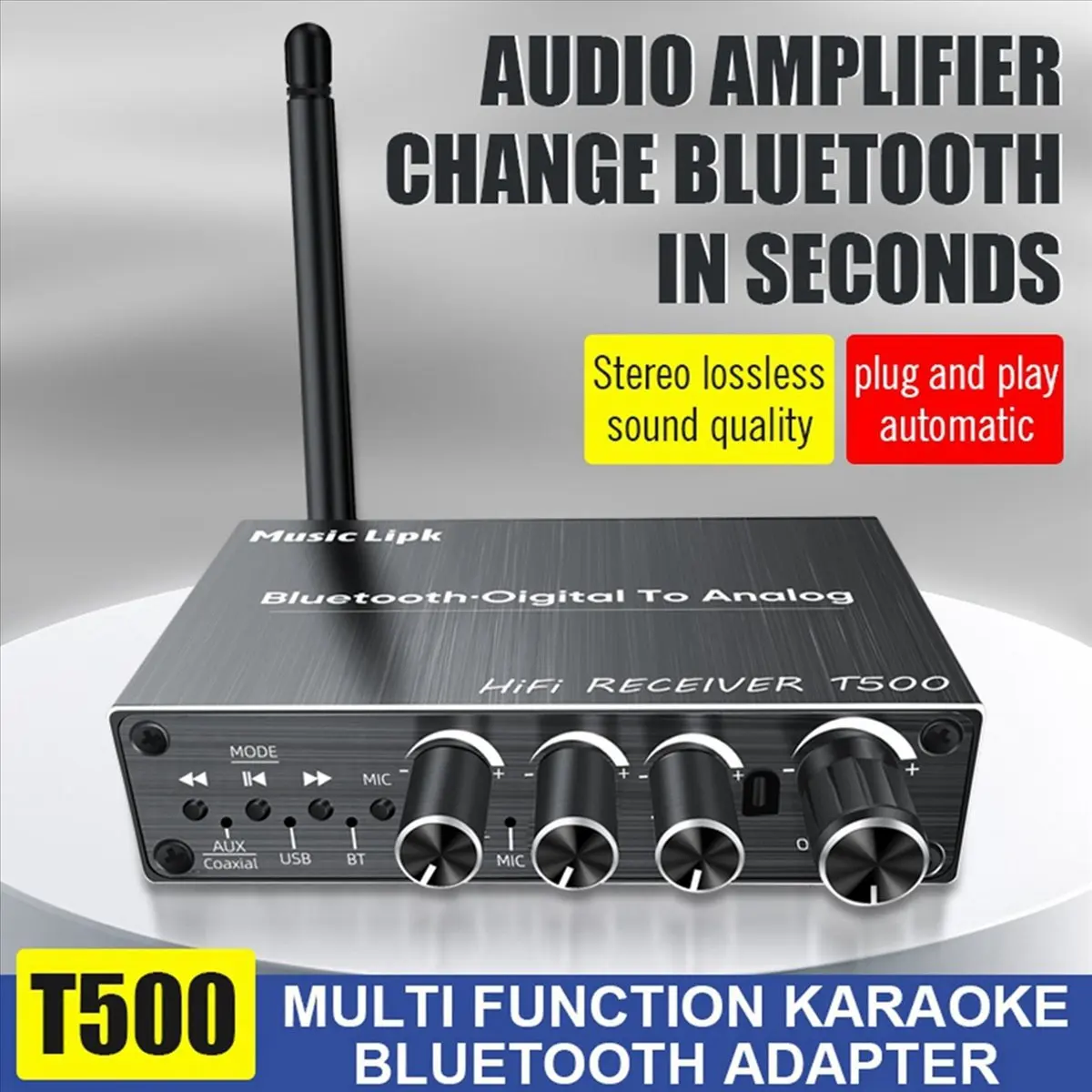 ~【A504Z】Receiver Transmitter AUX 3.5mm Optical Coaxial Wireless Music Audio Bluetooth 5.3 Adapter Digital to Analog Converter
~【A504Z】Receiver Transmitter AUX 3.5mm Optical Coaxial Wireless Music Audio Bluetooth 5.3 Adapter Digital to Analog Converter