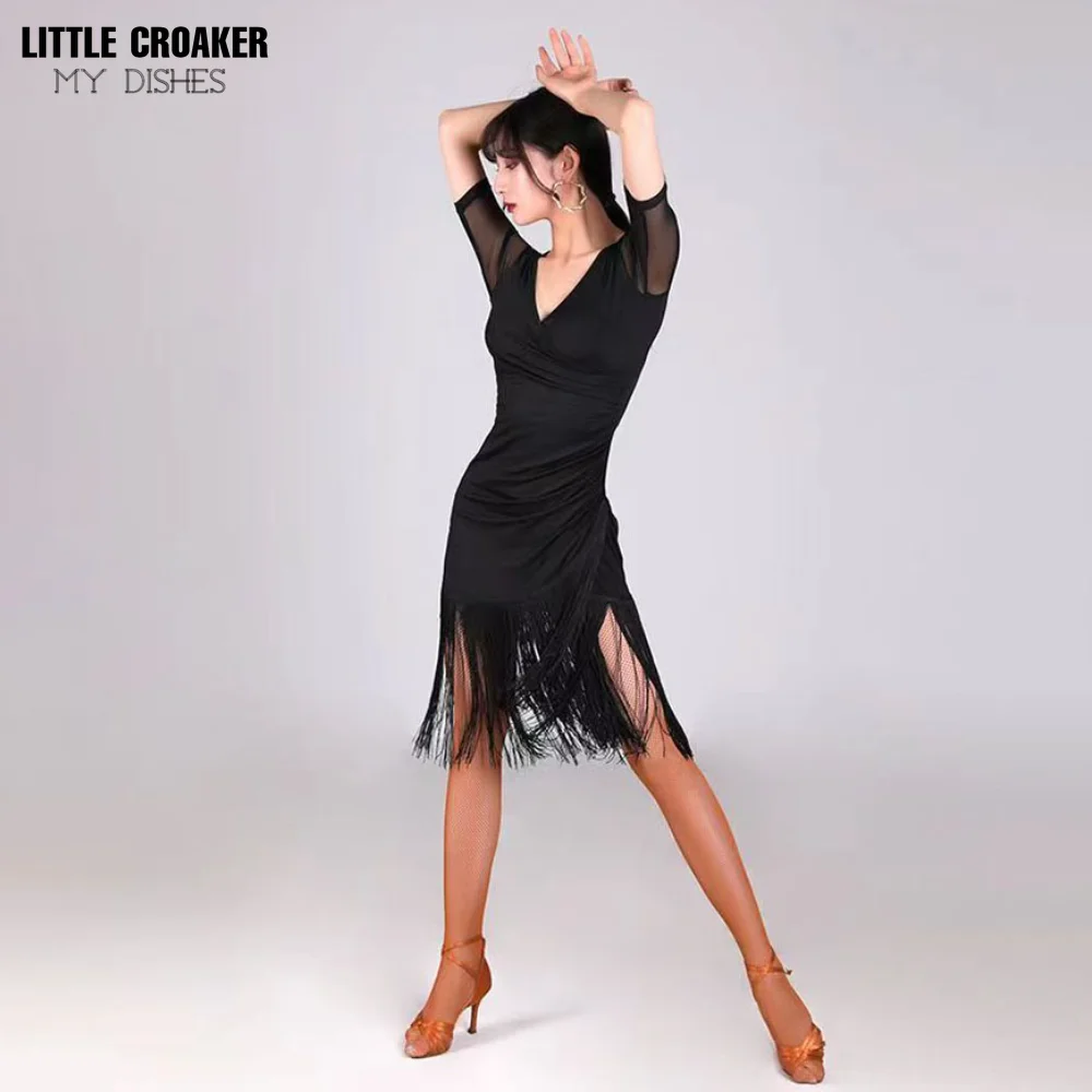 Sexy Latin Dance Training Tassel Clothing Ballroom Dress Tango Modern Rumba Performance Dancewear Dancing Clothes for Women
Sexy Latin Dance Training Tassel Clothing Ballroom Dress Tango Modern Rumba Performance Dancewear Dancing Clothes for Women
