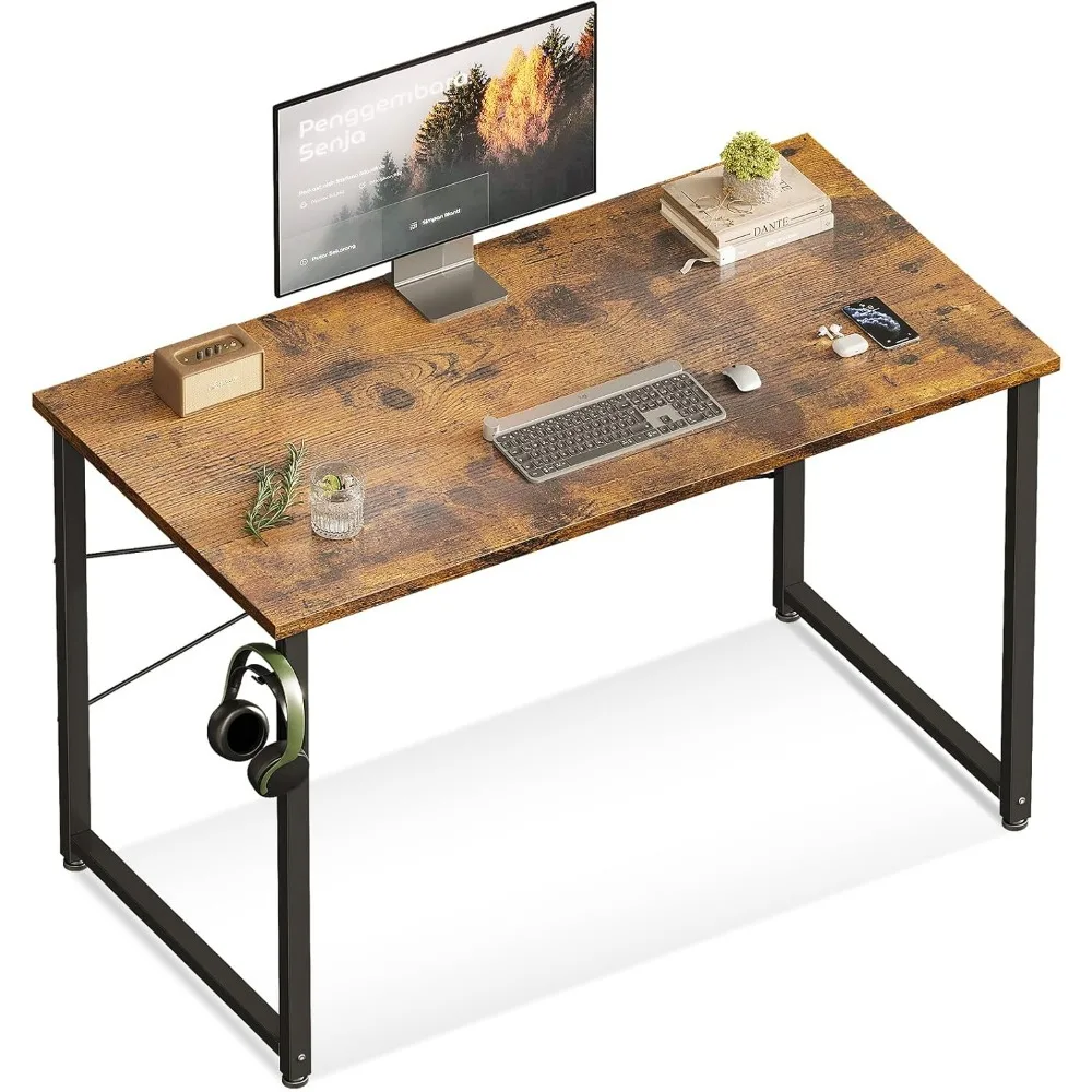 ODK 40 Inches Small Computer Desk, Home Office Desk for Small Spaces, Writing Desk with Headphone Hooks, Vintage
ODK 40 Inches Small Computer Desk, Home Office Desk for Small Spaces, Writing Desk with Headphone Hooks, Vintage