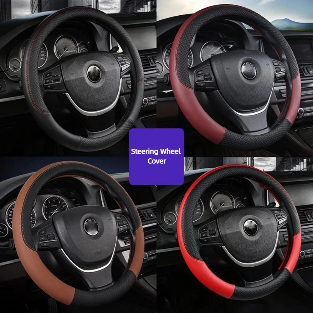 38cm Steering Wheel Cover Anti Slip PU Leather Steer Wheel Protector Fiber Braid Breathable Steering Cover
38cm Steering Wheel Cover Anti Slip PU Leather Steer Wheel Protector Fiber Braid Breathable Steering Cover
