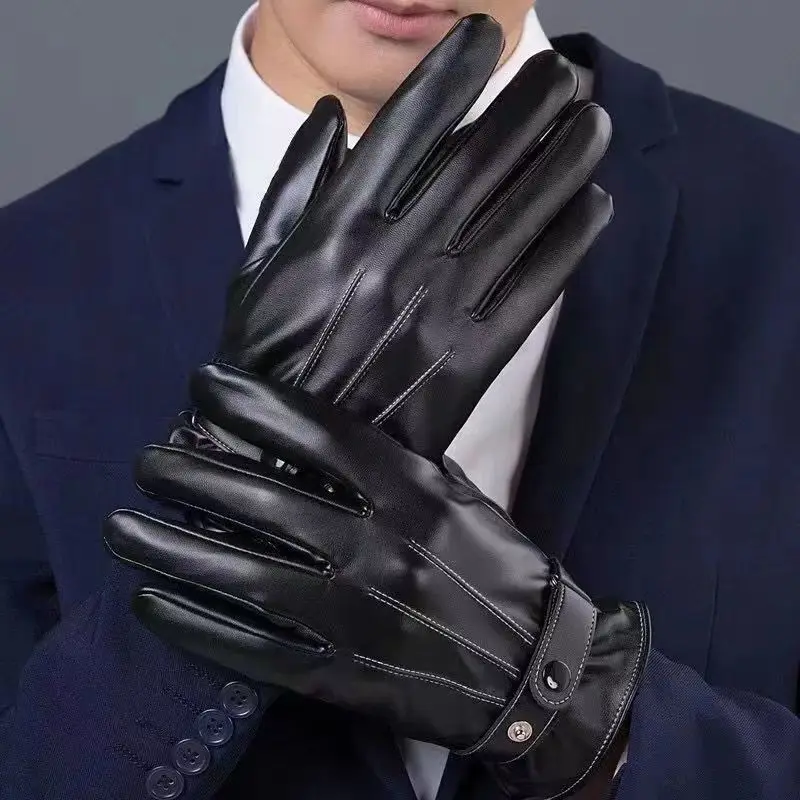 Winter Genuine Sheepskin Leather Gloves Men Warm velvet lined Full Finger Touchscreen Outdoor Cycling Driving Motorcycle Gloves
Winter Genuine Sheepskin Leather Gloves Men Warm velvet lined Full Finger Touchscreen Outdoor Cycling Driving Motorcycle Gloves
