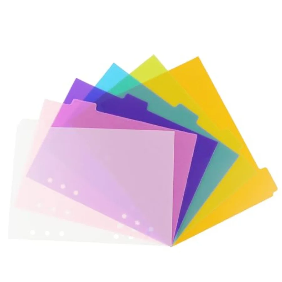 2 Pack A5 Binder Dividers 6 Tabs Bright Color Plastic Binder Index Tabs Planner Divider for Round Ring Binder Sheet Protector T
2 Pack A5 Binder Dividers 6 Tabs Bright Color Plastic Binder Index Tabs Planner Divider for Round Ring Binder Sheet Protector T