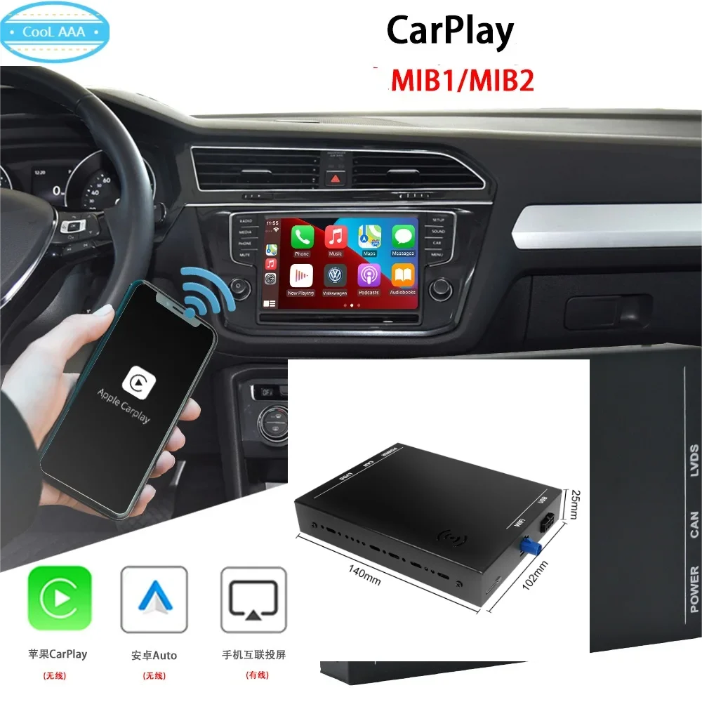 Carplay for VW Golf 7 Tiguan Lamando Magotan Phideon Teramont with MIB1/MIB2 Original screen upgrade module
Carplay for VW Golf 7 Tiguan Lamando Magotan Phideon Teramont with MIB1/MIB2 Original screen upgrade module