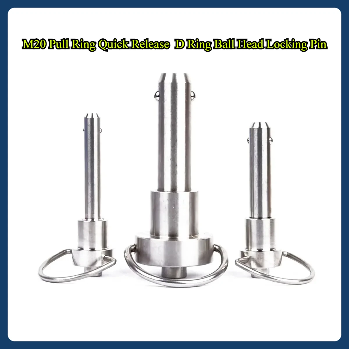 M20 Pull Ring Quick Release D Ring Ball Head Locking Pin Length 10-110mm
M20 Pull Ring Quick Release D Ring Ball Head Locking Pin Length 10-110mm
