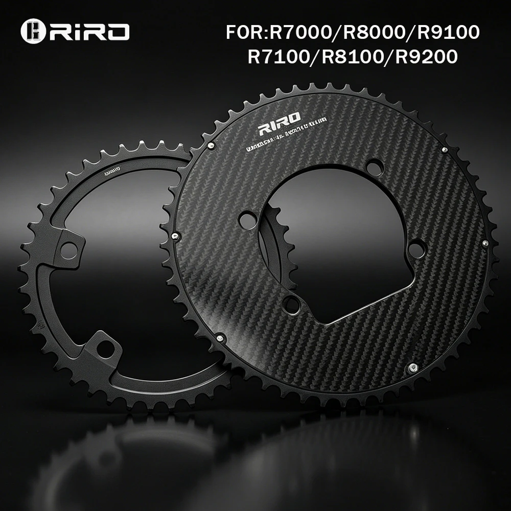 RIRO Carbon 110BCD Chainring for R7000 R8000 R9100 Carbon Fiber Road Bike Chainring 50-34T 52-36T 53-39T 54-40T Double Crown
RIRO Carbon 110BCD Chainring for R7000 R8000 R9100 Carbon Fiber Road Bike Chainring 50-34T 52-36T 53-39T 54-40T Double Crown