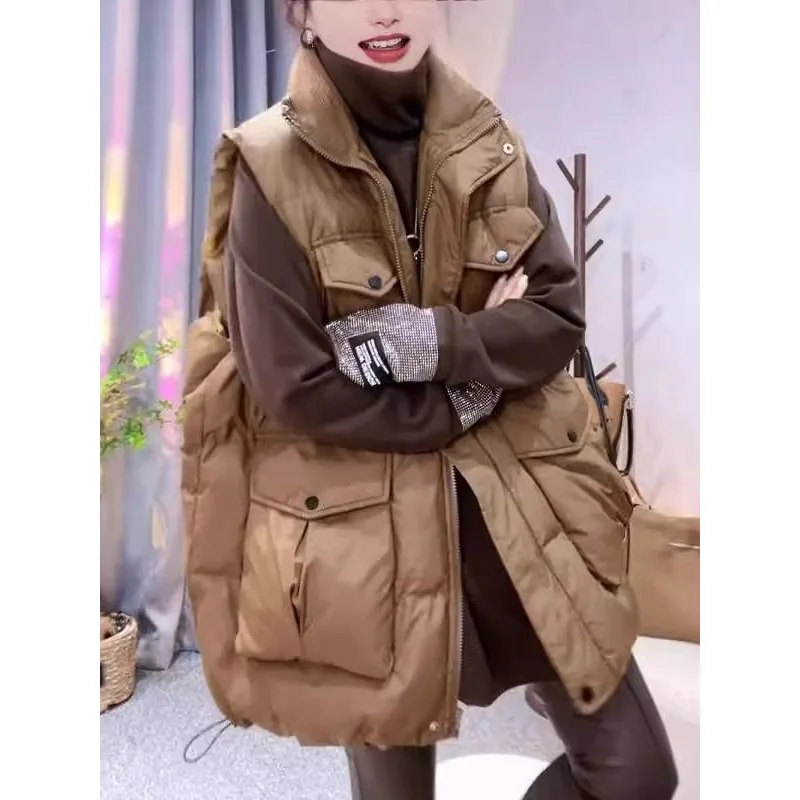 European Products 2025 New Autumn and Winter Down Cotton Vest Women's Winter Medium Long Outer Wear Loose Versatile Vest Comfort
European Products 2025 New Autumn and Winter Down Cotton Vest Women's Winter Medium Long Outer Wear Loose Versatile Vest Comfort