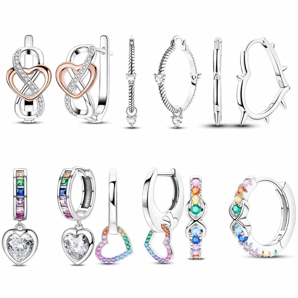 Earrings Original 925 Sterling Silver Color Heart Zircon Earrings Hoops Woman Trend 2025 Jewelry Gift Luxury Charm
Earrings Original 925 Sterling Silver Color Heart Zircon Earrings Hoops Woman Trend 2025 Jewelry Gift Luxury Charm