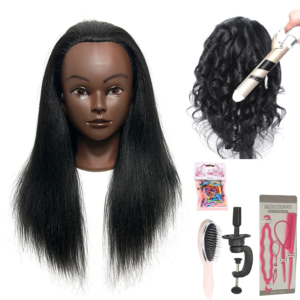 100% Human Hair Mannequin Head, Black Cosmetology Training Head for Realistic Styling Practice Braiding
100% Human Hair Mannequin Head, Black Cosmetology Training Head for Realistic Styling Practice Braiding