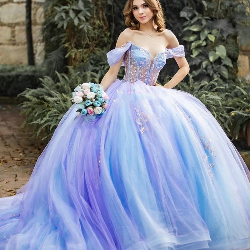 Lavender Princess Quinceanera Dress Appliques Lace Beads Crystal Birthday Prom Sweet 16 Gown Vestidos De 15 Años Corset
Lavender Princess Quinceanera Dress Appliques Lace Beads Crystal Birthday Prom Sweet 16 Gown Vestidos De 15 Años Corset