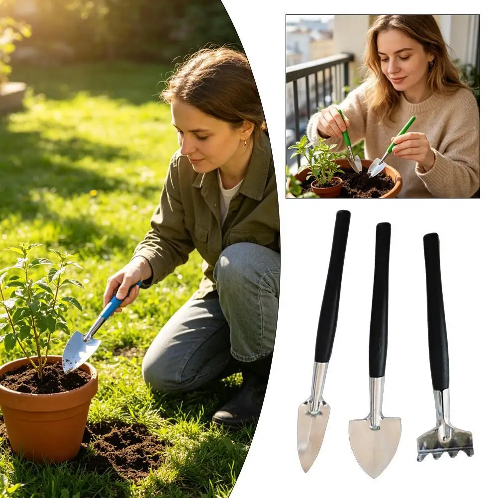 Mini Colorful Plastic-Handled Trowel And Rake Set 3pcs Mini Gardening Tool Set For Succulents, Potted Plants, And Landscaping
Mini Colorful Plastic-Handled Trowel And Rake Set 3pcs Mini Gardening Tool Set For Succulents, Potted Plants, And Landscaping