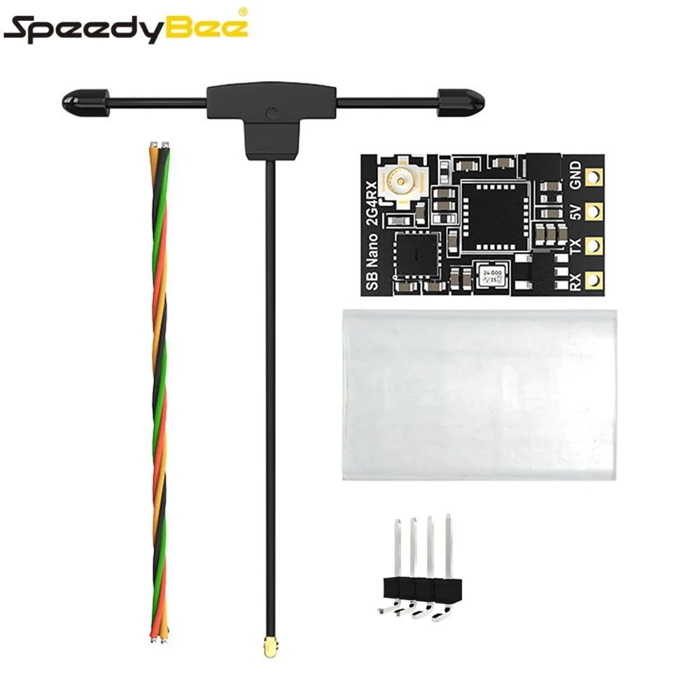 Приемник SpeedyBee Nano 2,4 ГГц/915 МГц IPEX1 с разъемом ExpressLRS ELRS 
Приемник SpeedyBee Nano 2,4 ГГц/915 МГц IPEX1 с разъемом ExpressLRS ELRS