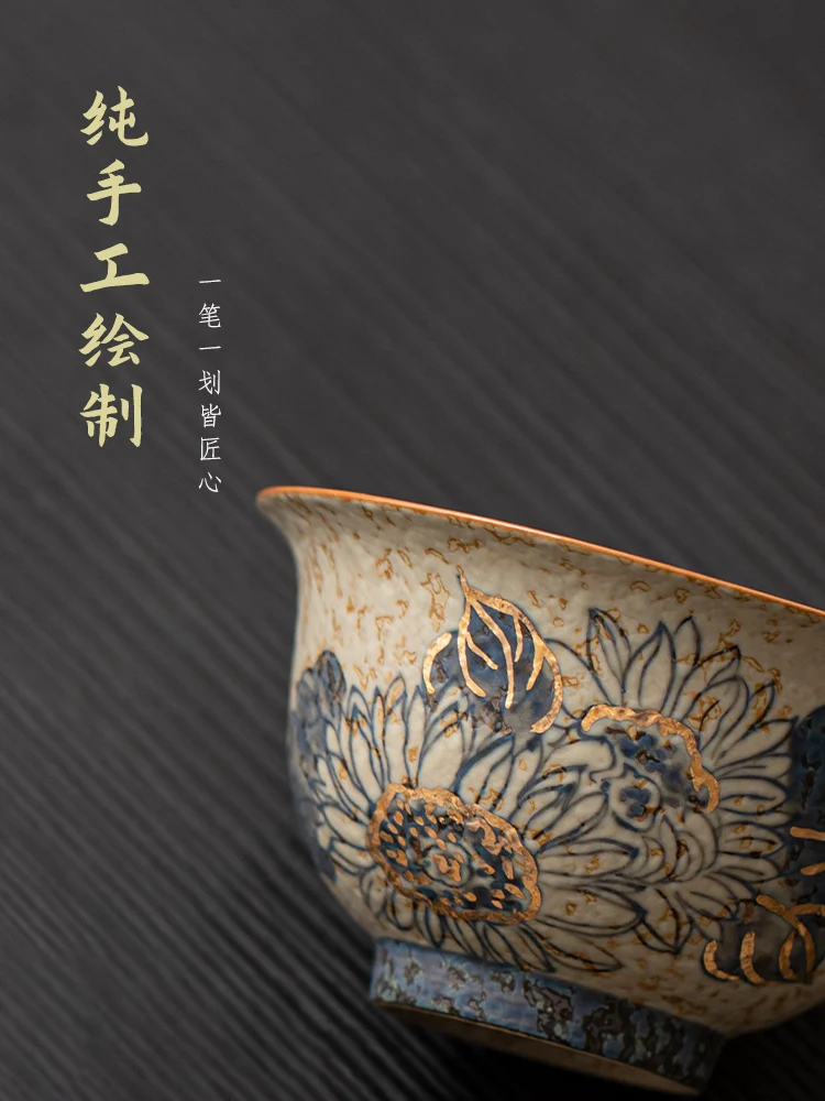 Hand Painted Blue and White Gaiwan Ceramic Cup Household Large Single High-End Ancient Chinese Style Tea Bowl Gift Box with Lid
Hand Painted Blue and White Gaiwan Ceramic Cup Household Large Single High-End Ancient Chinese Style Tea Bowl Gift Box with Lid