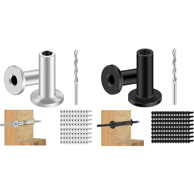 WFF 80PCS Stainless Steel Protector Sleeves For 1/8In Wire Rope Cable Railing,T316 Marine Grade Protective For Wood Posts
WFF 80PCS Stainless Steel Protector Sleeves For 1/8In Wire Rope Cable Railing,T316 Marine Grade Protective For Wood Posts