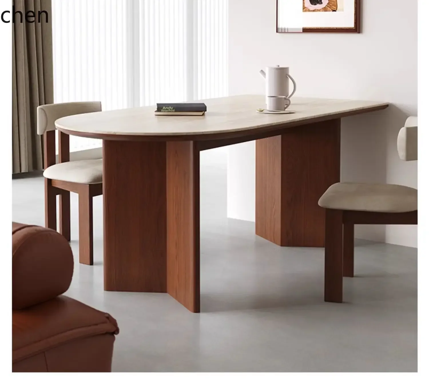 HYS retro solid wood rock slab dining table rectangular household dining table one table four or six chairs combination
HYS retro solid wood rock slab dining table rectangular household dining table one table four or six chairs combination