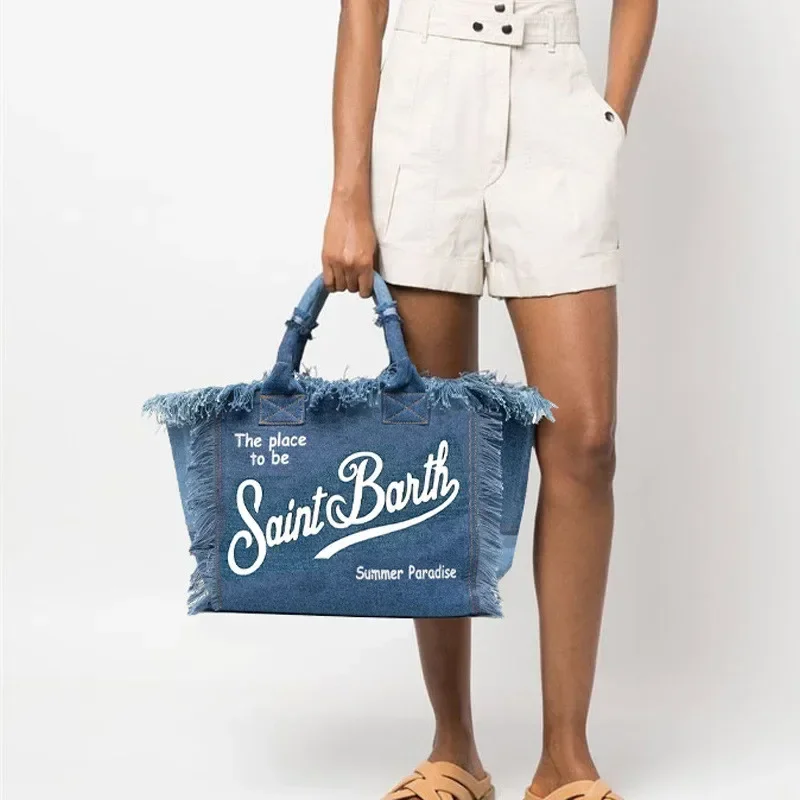 Casual Travel Blue Denim Handmade Tassel Handbag Lightweight Comfortable New Tide Fashion Women's Bag Large Capacity Bag
Casual Travel Blue Denim Handmade Tassel Handbag Lightweight Comfortable New Tide Fashion Women's Bag Large Capacity Bag