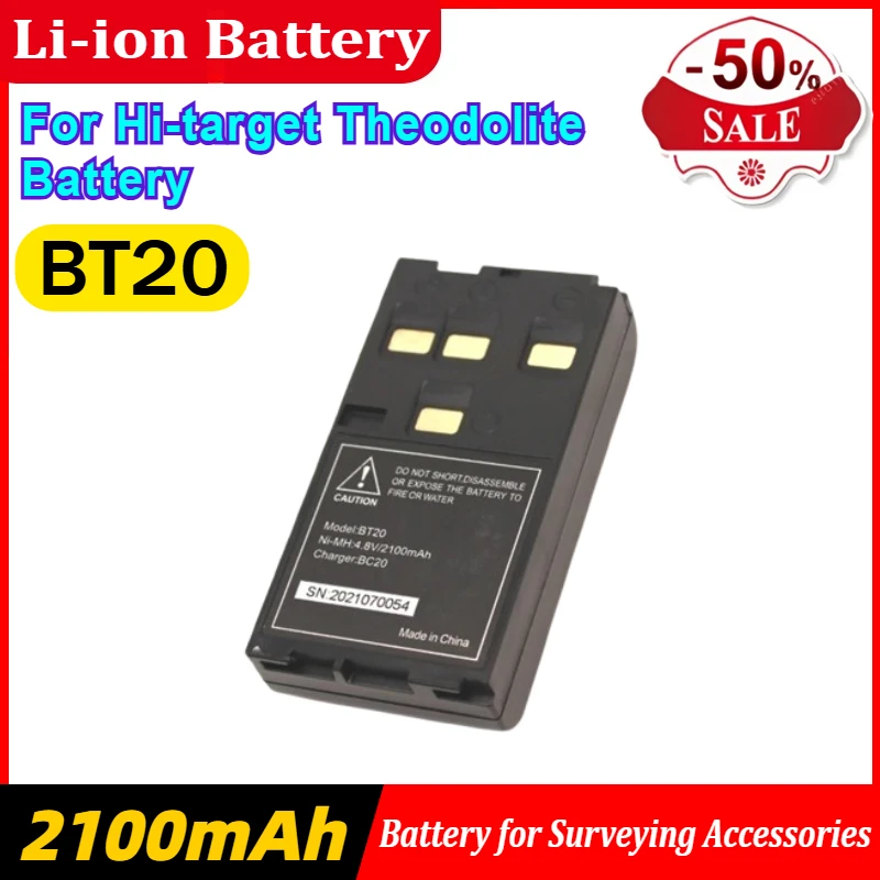 4.8V 2100mAh BT20 NI-MH Battery for Hi-target Theodolite Battery
4.8V 2100mAh BT20 NI-MH Battery for Hi-target Theodolite Battery