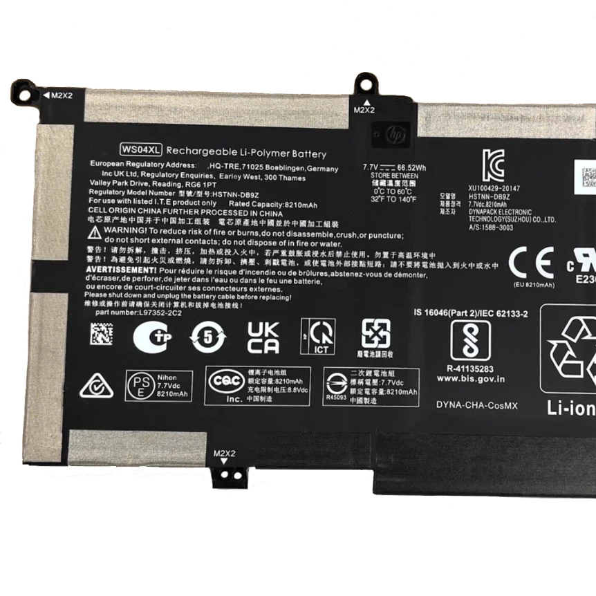 Laptop Battery HSTNN-DB9Z L97352-2D1 L97357-005 WS04XL For Spectre X360 14-EA 14T-EA000 14-EA0007NA Series 7.7V/66.52Wh/8210mAh
Laptop Battery HSTNN-DB9Z L97352-2D1 L97357-005 WS04XL For Spectre X360 14-EA 14T-EA000 14-EA0007NA Series 7.7V/66.52Wh/8210mAh
