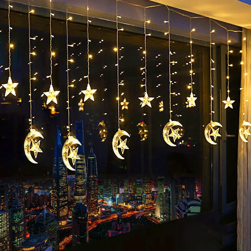 Battery operated 2.5M Christmas LED String lights Romantic Fairy moon star curtain light Ramadan Wedding Pop Year Party lights
Battery operated 2.5M Christmas LED String lights Romantic Fairy moon star curtain light Ramadan Wedding Pop Year Party lights