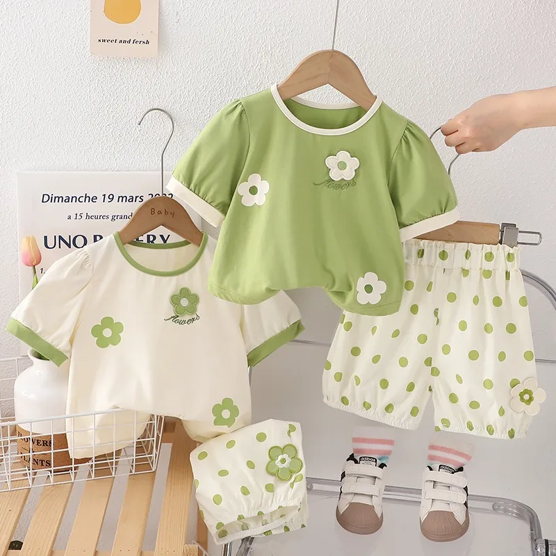 2024 Summer Baby Girls Clothing Sets Children Floral T Shirt Shorts 2 Pieces Suit Kids Princess Clothes Toddler Infant Outfits
2024 Summer Baby Girls Clothing Sets Children Floral T Shirt Shorts 2 Pieces Suit Kids Princess Clothes Toddler Infant Outfits