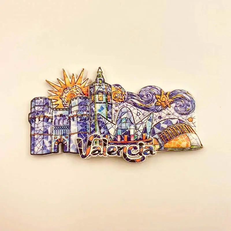 Spain Valencia Fridge Magnets Mosaic City Architecture 3D Resin Magnetic Decorations Hot Item
Spain Valencia Fridge Magnets Mosaic City Architecture 3D Resin Magnetic Decorations Hot Item