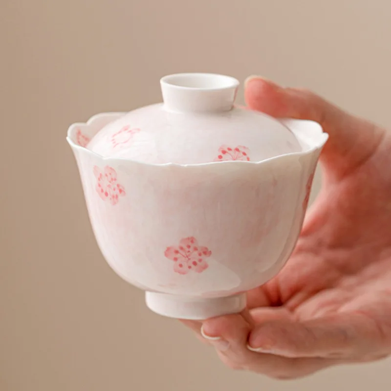 Hand-painted Cherry Blossom Tureen Pink Ladies Gaiwan Chinese Kung Fu Teaware Set Tea Brewer Bowls Teacup Drinkware Tea Ceremony
Hand-painted Cherry Blossom Tureen Pink Ladies Gaiwan Chinese Kung Fu Teaware Set Tea Brewer Bowls Teacup Drinkware Tea Ceremony