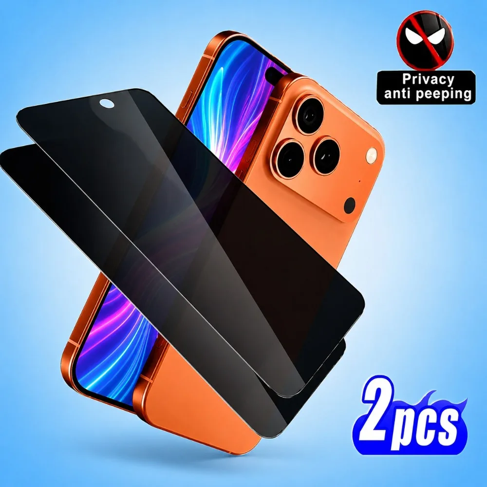 2Pcs Anti Spy Tempered Glass for iPhone 17 16 15 14 Pro Max Air 16 15 14 Plus Screen Protector for iPhone 13 12 11 Pro 17e 16e
2Pcs Anti Spy Tempered Glass for iPhone 17 16 15 14 Pro Max Air 16 15 14 Plus Screen Protector for iPhone 13 12 11 Pro 17e 16e