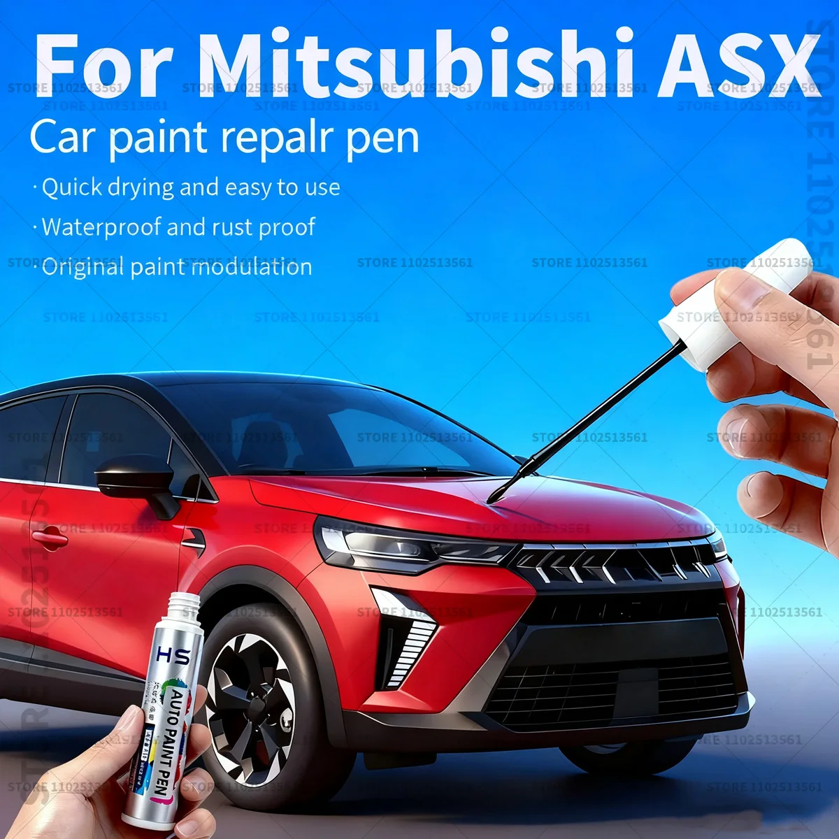 Car Paint Repair Pen Touch Up Scratch Remover DIY Auto Accessories For Mitsubishi ASX Red White Gray AB Black Orange Silver A31
Car Paint Repair Pen Touch Up Scratch Remover DIY Auto Accessories For Mitsubishi ASX Red White Gray AB Black Orange Silver A31