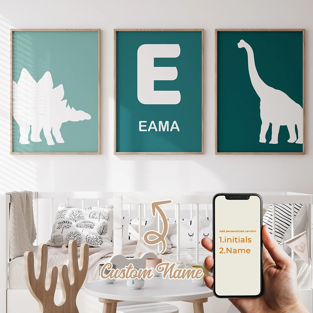 3pcs Personalized Name Custom Dinosaur Graphics Wall Art Print Picture For Living Room Kids Boy Room Home Decor Gift
3pcs Personalized Name Custom Dinosaur Graphics Wall Art Print Picture For Living Room Kids Boy Room Home Decor Gift
