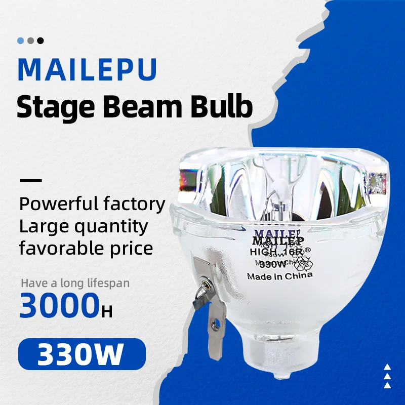 Stage Lighting 16R Lamp SIRIUS HRI 330W Replacement Replacement Stage Moving Head Replacement Beam Lamp caliber 56*56mm
Stage Lighting 16R Lamp SIRIUS HRI 330W Replacement Replacement Stage Moving Head Replacement Beam Lamp caliber 56*56mm