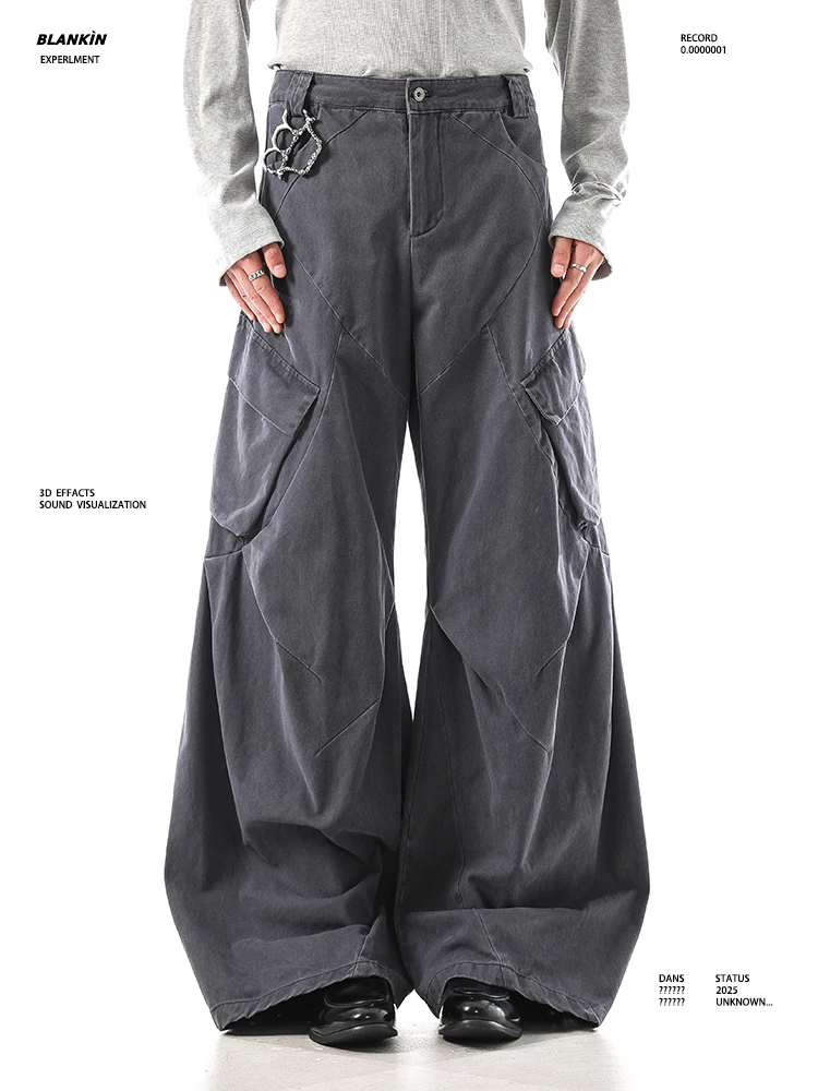 Retro American Streetwear Loose Leggings Work Trousers Men Women Casual Wide Leg Pants Vintage Long Trousers Big Pocket
Retro American Streetwear Loose Leggings Work Trousers Men Women Casual Wide Leg Pants Vintage Long Trousers Big Pocket
