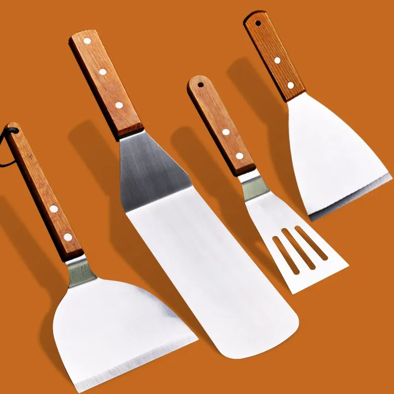 Stainless steel wooden-handled cooking spatula steak spatula frying spatula pancake spatula
Stainless steel wooden-handled cooking spatula steak spatula frying spatula pancake spatula