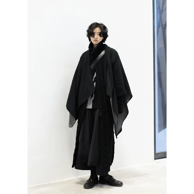 Warm Double-Sided Color Block Scarf Large Shawl Autumn Winter Designers Unique Dark Yamamoto Style Fashionable Woolen Wrap
Warm Double-Sided Color Block Scarf Large Shawl Autumn Winter Designers Unique Dark Yamamoto Style Fashionable Woolen Wrap