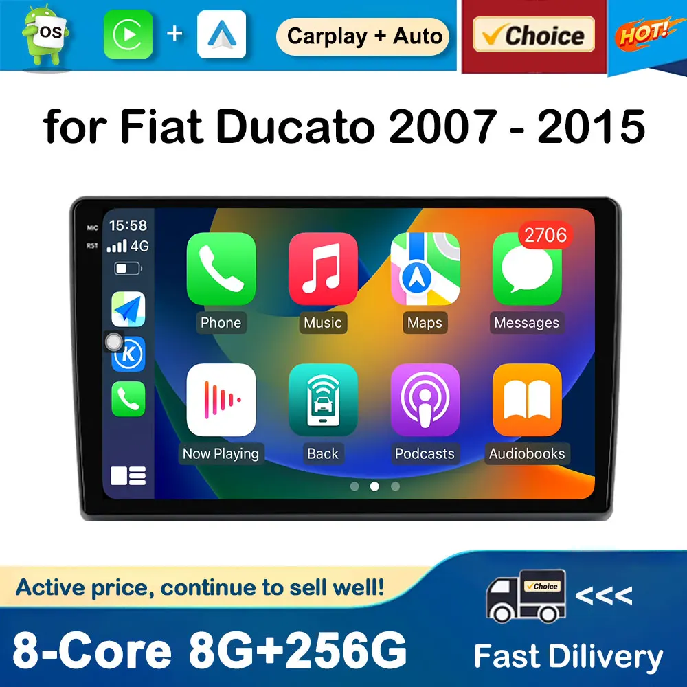 Car Radio Video Audio Multimedia Player GPS Navi Android OS for Fiat Ducato 2007 - 2015 Bluetooth DSP Stereo Autoradio HD Screen
Car Radio Video Audio Multimedia Player GPS Navi Android OS for Fiat Ducato 2007 - 2015 Bluetooth DSP Stereo Autoradio HD Screen