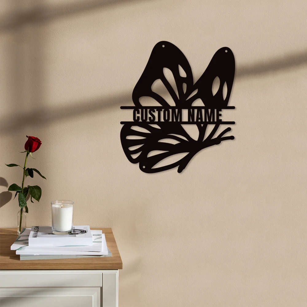 1pc nice butterfly Customized Name Metal Wall Signs Tin Wall Plaque Decor Living Room Bedroom Removable
1pc nice butterfly Customized Name Metal Wall Signs Tin Wall Plaque Decor Living Room Bedroom Removable