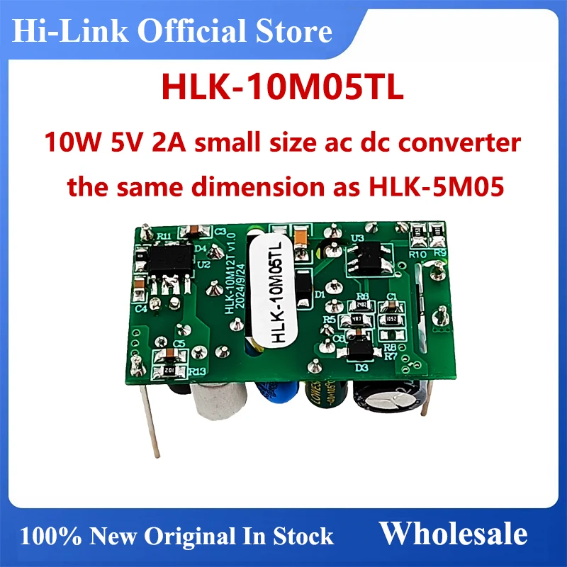 Hi-Link 10W Mini PCB AC DC Converter HLK-10M05TL 10M09TL 10M12TL 10M15TL 10M24TL Power Supply Module 3.3V 5V 9V 12V 15V 24V
Hi-Link 10W Mini PCB AC DC Converter HLK-10M05TL 10M09TL 10M12TL 10M15TL 10M24TL Power Supply Module 3.3V 5V 9V 12V 15V 24V