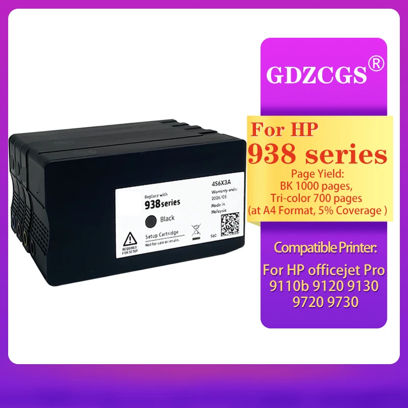 Чернильный картридж HP 938 938xl для принтеров HP OfficeJet Pro 9110b, 9120, 9130, 9720, 9730, чернила для hp938
Чернильный картридж HP 938 938xl для принтеров HP OfficeJet Pro 9110b, 9120, 9130, 9720, 9730, чернила для hp938
